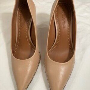 Coach Waverly Stiletto Pump Beechwood leather size 7B